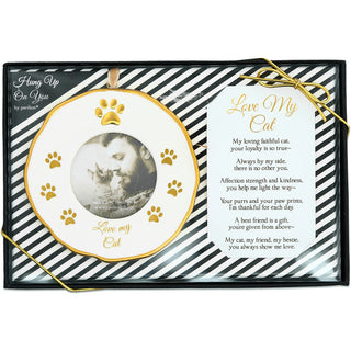 Cat  4" Photo Frame Ornament