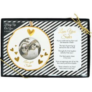 Sister 4" Photo Frame Ornament