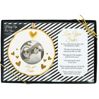 Sister 4" Photo Frame Ornament