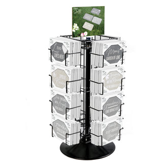 18.5" x 31" Rotating Countertop Displayer 4 Sided Metal Displayer with Header Card
