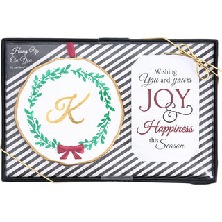 K 4" Monogram Ornament