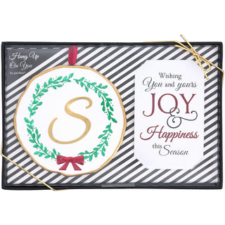 S 4" Monogram Ornament