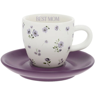 Best Mom 2.5 oz Espresso Cup and Saucer