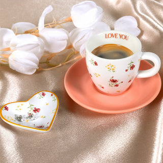 Love You 2.5 oz Espresso Cup and Saucer