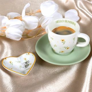 Hello Sunshine 2.5 oz Espresso Cup and Saucer