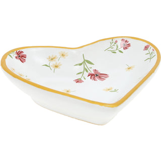 Love You 2.5" Trinket Dish & 5mm Silver Plated Sterling Silver Cubic Zirconia Stud Earring Set