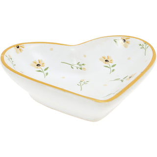 Forever Friends 2.5" Trinket Dish & 5mm Silver Plated Sterling Silver Cubic Zirconia Stud Earring Set