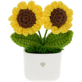 Hello Beautiful 13 oz Cup with Crocheted Flowers