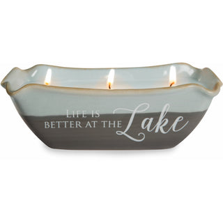 At The Lake Triple Wick 10 oz Soy Wax Candle Scent: Tranquility