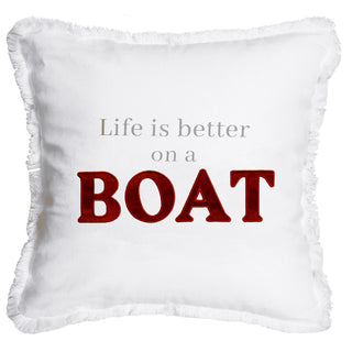 Boat 18" Throw Pillow Cover