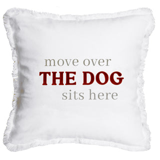 Dog Sits Here 18" Throw Pillow Cover