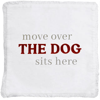 Dog Sits Here 18" Throw Pillow Cover