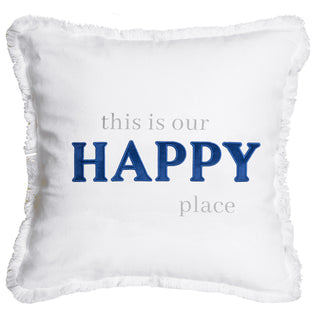 Happy Place 18" Throw Pillow Cover