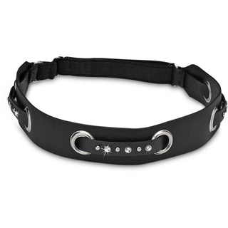 Shimmer Grommet 1" Leather Stud/Gem Headband