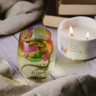 Friend 18 oz Stemless Wine Glass