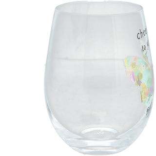 Mom 18 oz Stemless Wine Glass