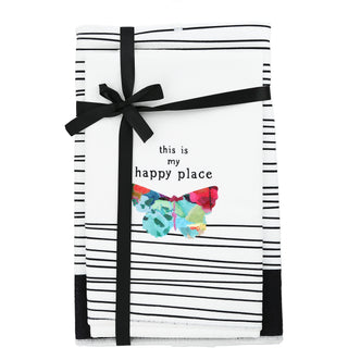 Happy Place Tea Towel Gift Set (2 - 19.75" x 27.5")