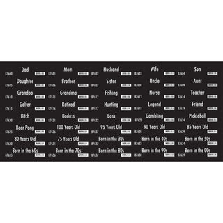 Legends Of This World Magnetic Display Shelf Tabs 40 Design Names
