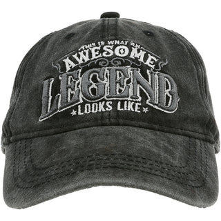 Legend Black Washed Cotton Twill Hat