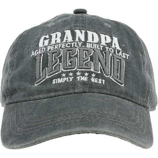 Grandpa Dark Gray Washed Cotton Twill Hat