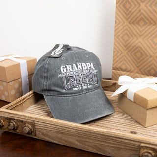 Grandpa Dark Gray Washed Cotton Twill Hat