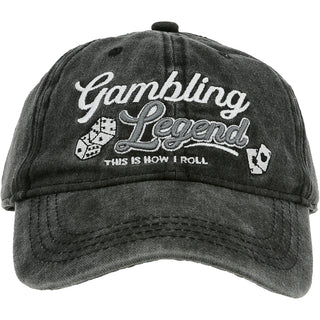 Gambling Black Washed Cotton Twill Hat