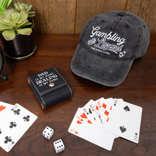 Gambling Black Washed Cotton Twill Hat