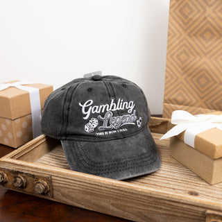 Gambling Black Washed Cotton Twill Hat