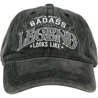 Badass Black Washed Cotton Twill Hat