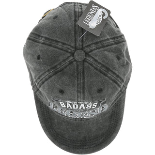 Badass Black Washed Cotton Twill Hat