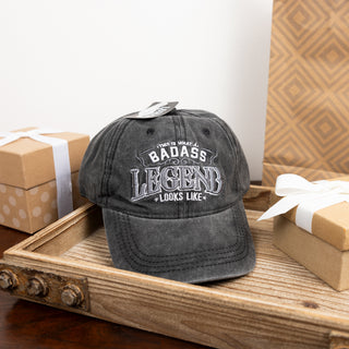 Badass Black Washed Cotton Twill Hat