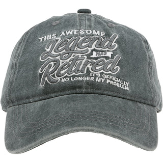 Retired Dark Gray Washed Cotton Twill Hat