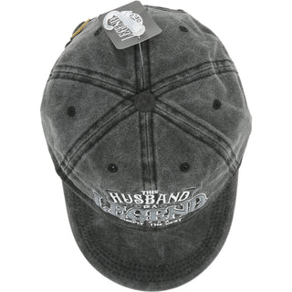 Husband Black Washed Cotton Twill Hat