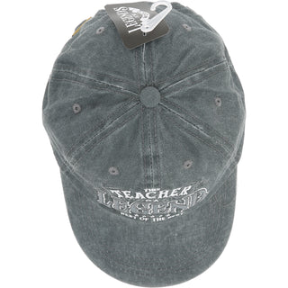 Teacher Dark Gray Washed Cotton Twill Hat