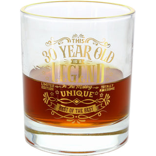 30 Years 8 oz Rocks Glass