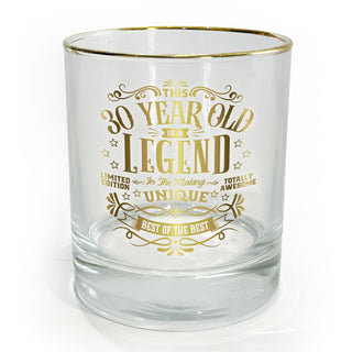 30 Years 8 oz Rocks Glass