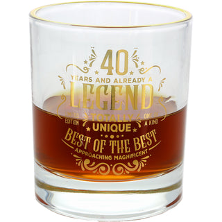 40 Years 8 oz Rocks Glass