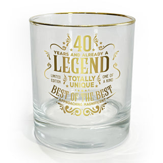 40 Years 8 oz Rocks Glass