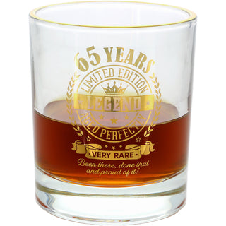 65 Years 8 oz Rocks Glass