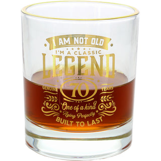 70 Years 8 oz Rocks Glass