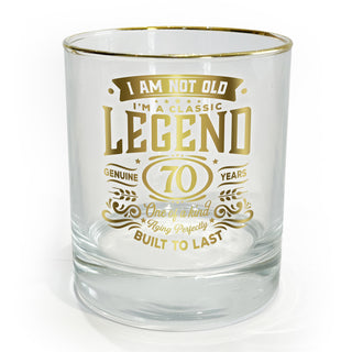 70 Years 8 oz Rocks Glass