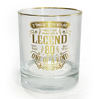 80 Years 8 oz Rocks Glass