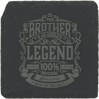 Brother 4" Slate Coaster