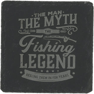 Fishing 4" Slate Coaster