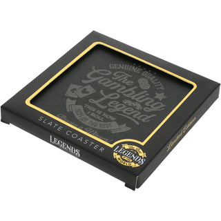 Gambling 4" Slate Coaster