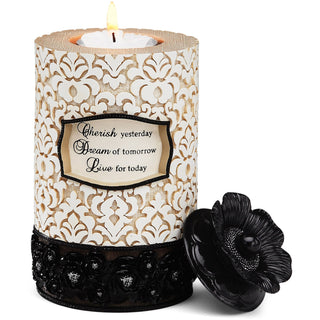 Cherish, Dream, Live 6" Cylinder Candle Holder