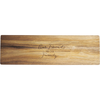 Friends are Family 21" Acacia Cheese/Bread Board Set