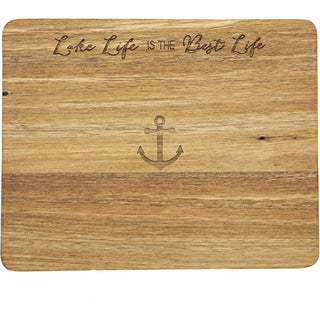 Lake Life 9" Acacia Cheese/Bread Board Set