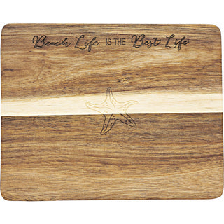 Beach Life 9" Acacia Cheese/Bread Board Set