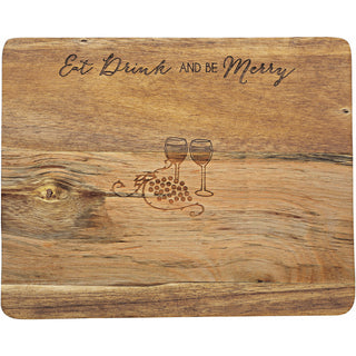 Eat and Drink 9" Acacia Cheese/Bread Board Set